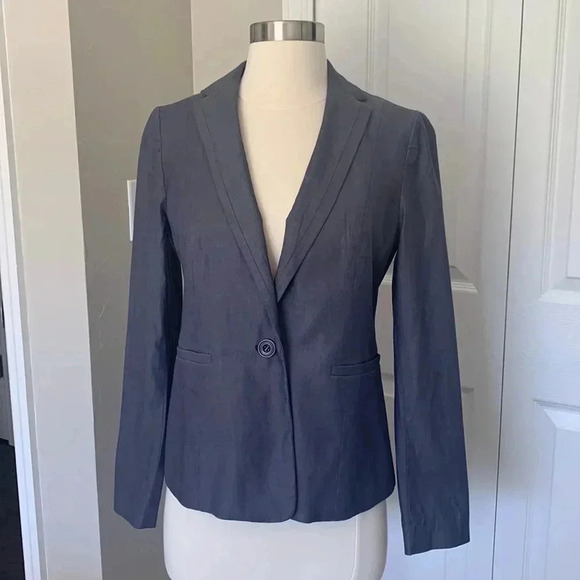 Talbots blue summer weight blazer size 2 - Picture 1 of 9